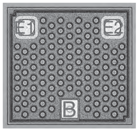 Figure 1 Mesh layout of a low VCEsat BJT die Figure 1 Mesh layout of a low VCEsat BJT die